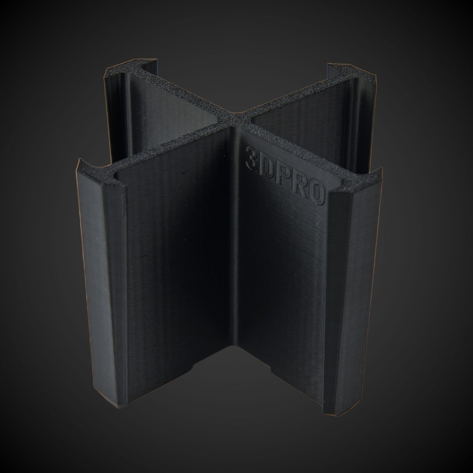 Black 7-way standard double bin divider with '3DPRO' branding on a dark gray background