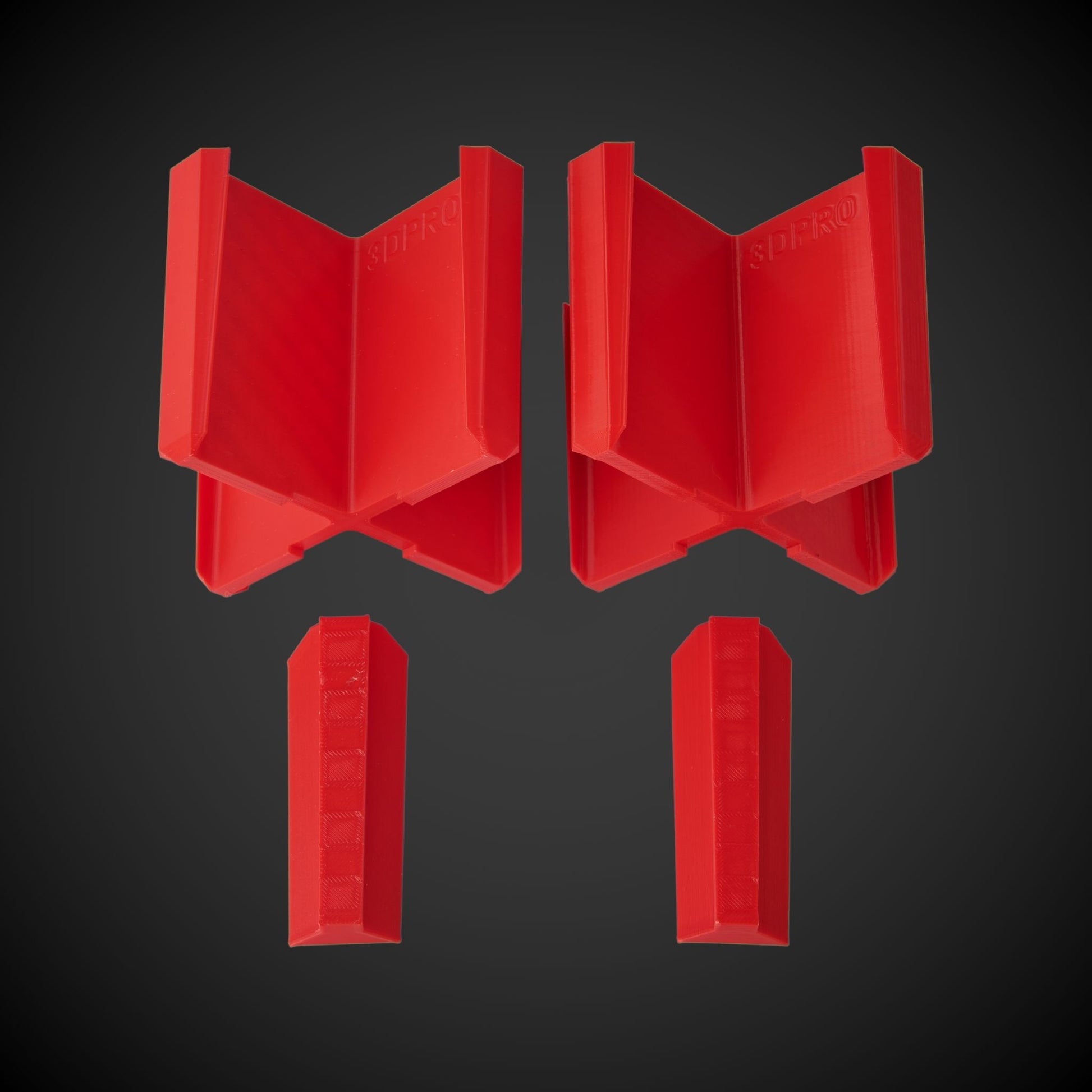 Set of 7-way divider on a black background