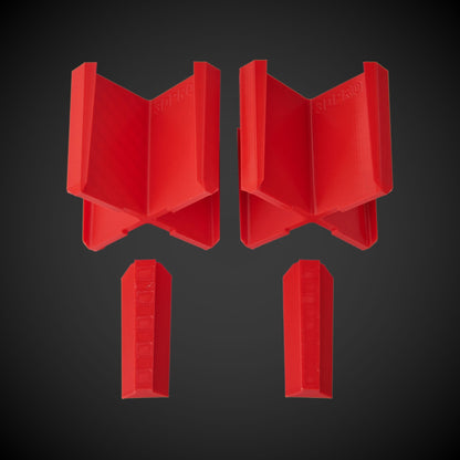 Set of 7-way divider on a black background