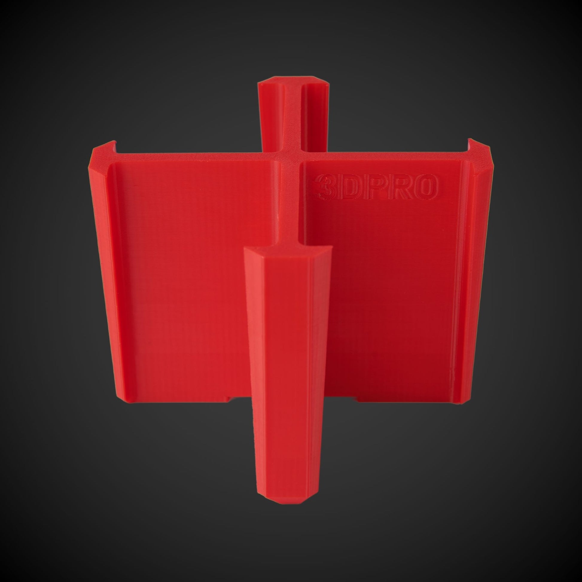 Red 7-way standard double bin divider with 3DPRO branding on a dark background