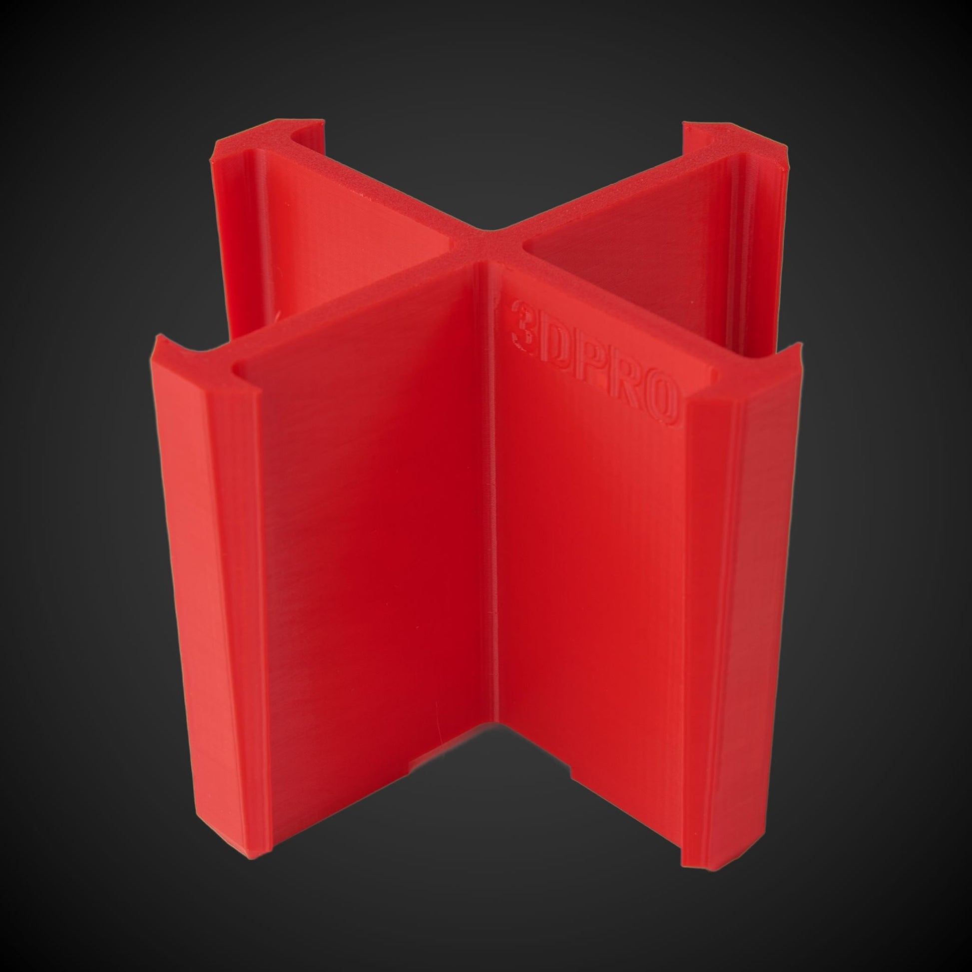 Red 7-way standard double bin divider with '3DPro' branding on a black background