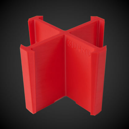 Red 7-way standard double bin divider with '3DPro' branding on a black background