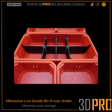 Milwaukee low double bin 8way divider