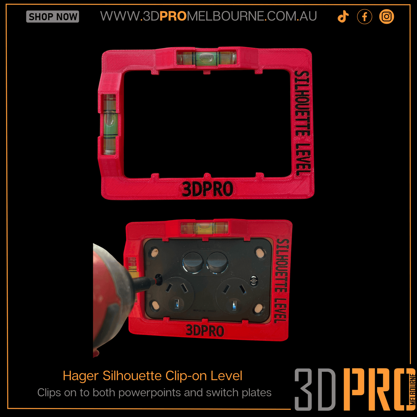 Hager Silhouette Clip On Level