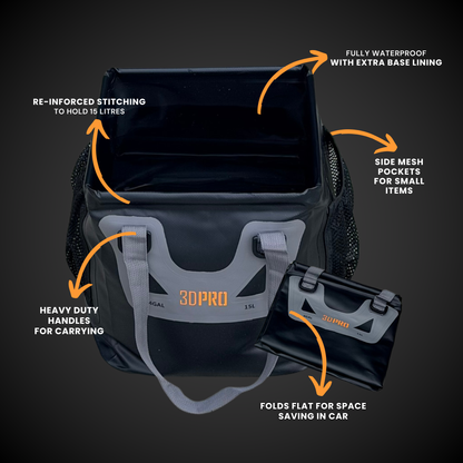 15L/4GAL Pro Square Folding Bucket