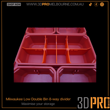 Milwaukee low double bin 8way divider