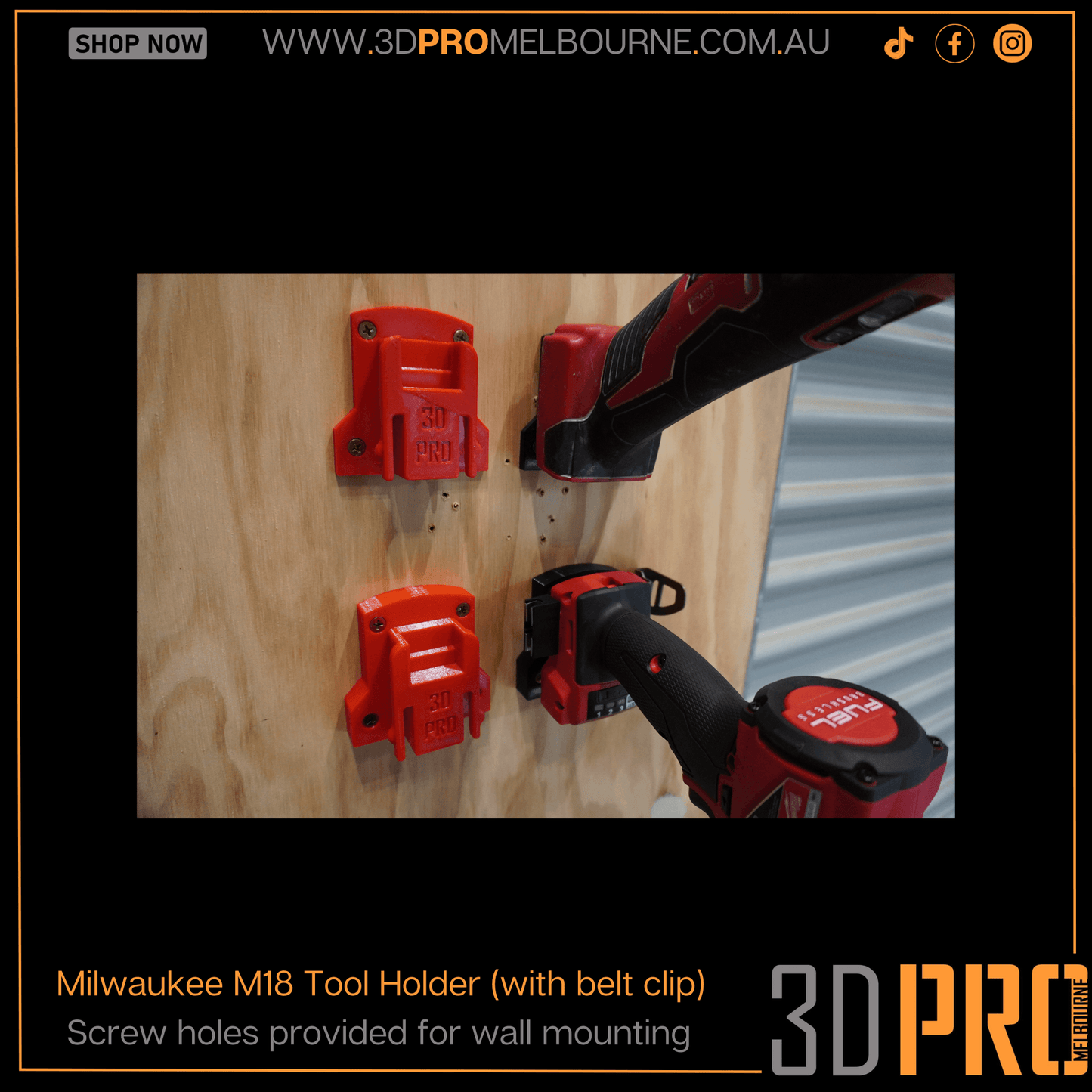 M18 Tool Holder (with belt clip)