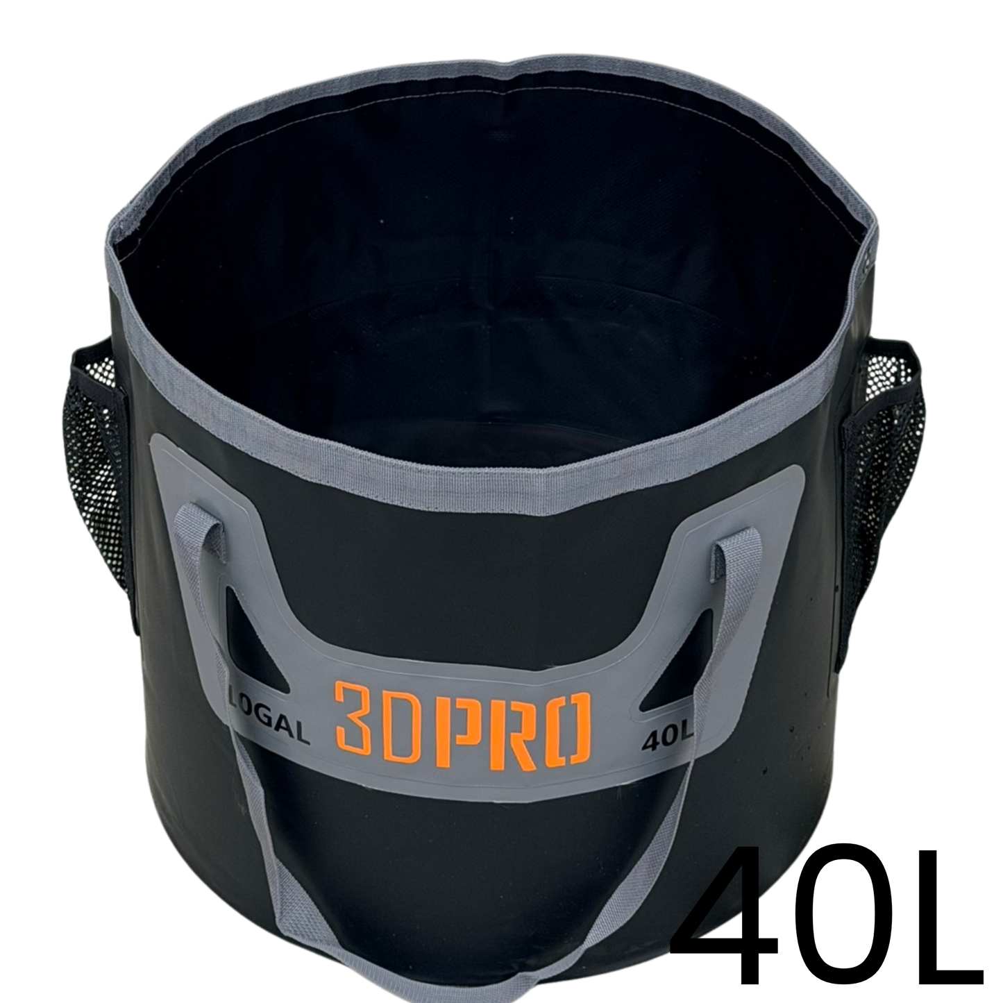 Black 3DPRO 40L/10GAL Pro Folding Bucket