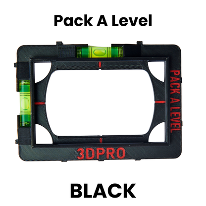 Black pack a level tool with '3DPRO' branding on a white background 