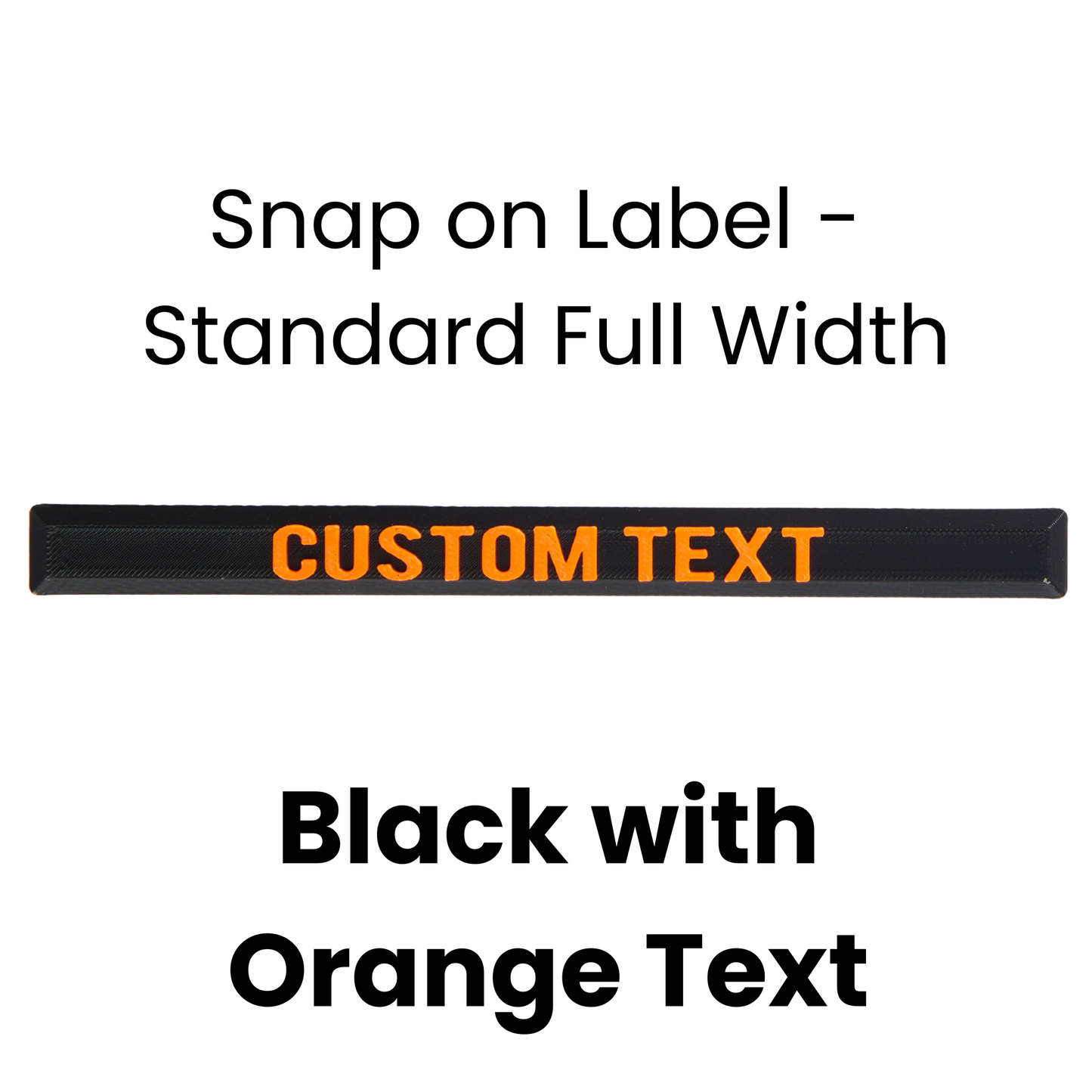 Snap on Label - Standard Full Width