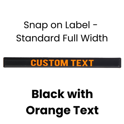 Snap on Label - Standard Full Width
