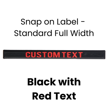 Snap on Label - Standard Full Width