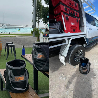 Folding buckets in real life photos