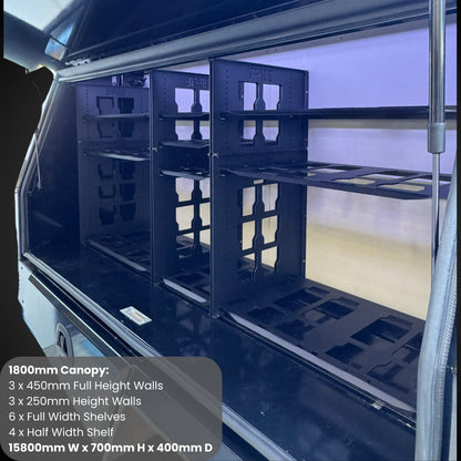 1800mm Side Canopy Bundle (Pack A Shelf)