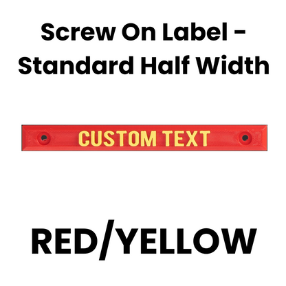 Screw On Label - Standard Half Width