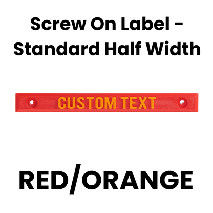Screw On Label - Standard Half Width