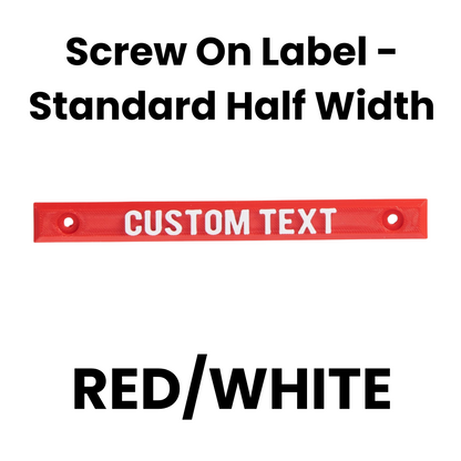 Screw On Label - Standard Half Width