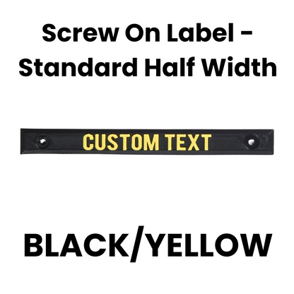 Screw On Label - Standard Half Width