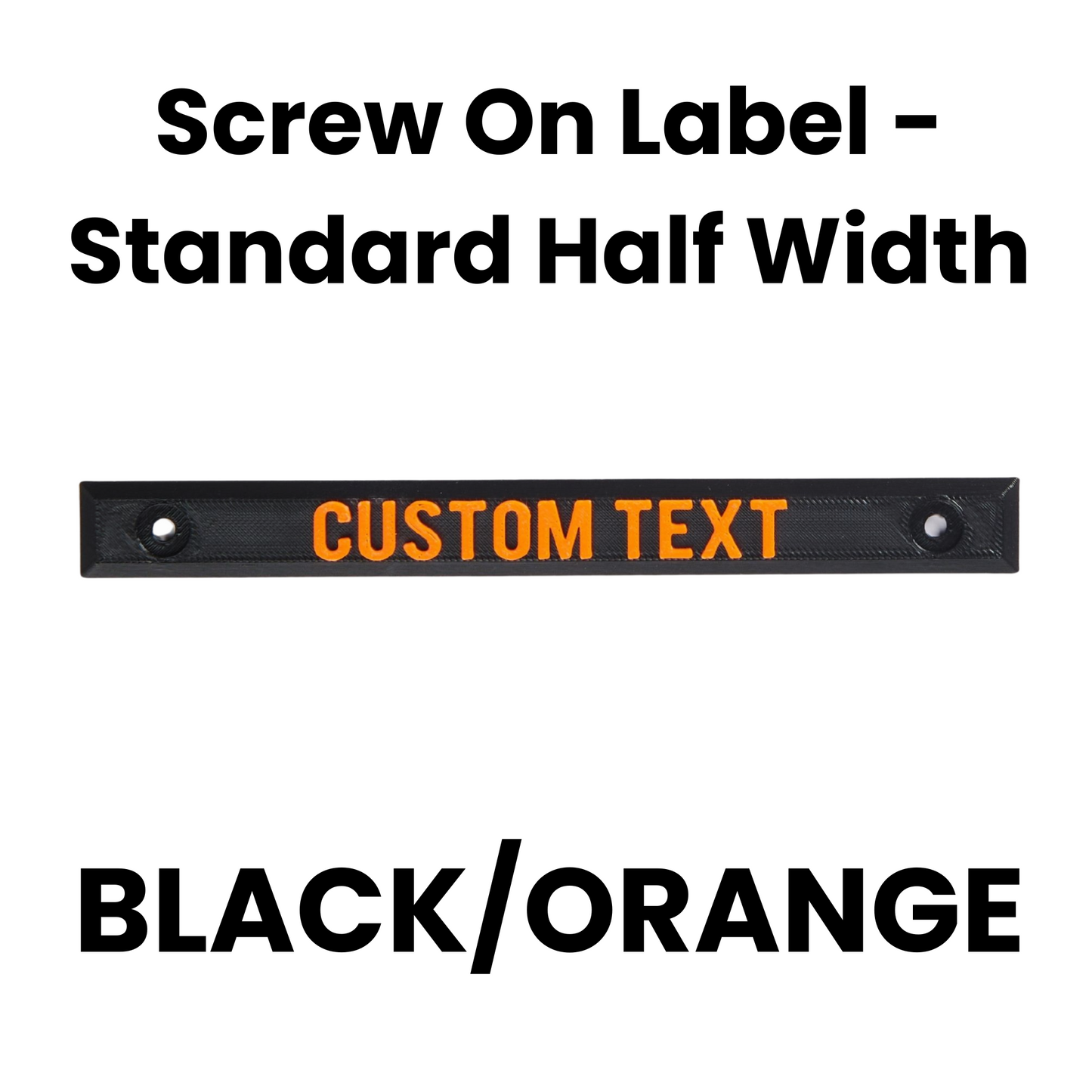 Screw On Label - Standard Half Width