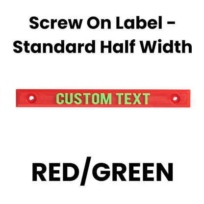Screw On Label - Standard Half Width