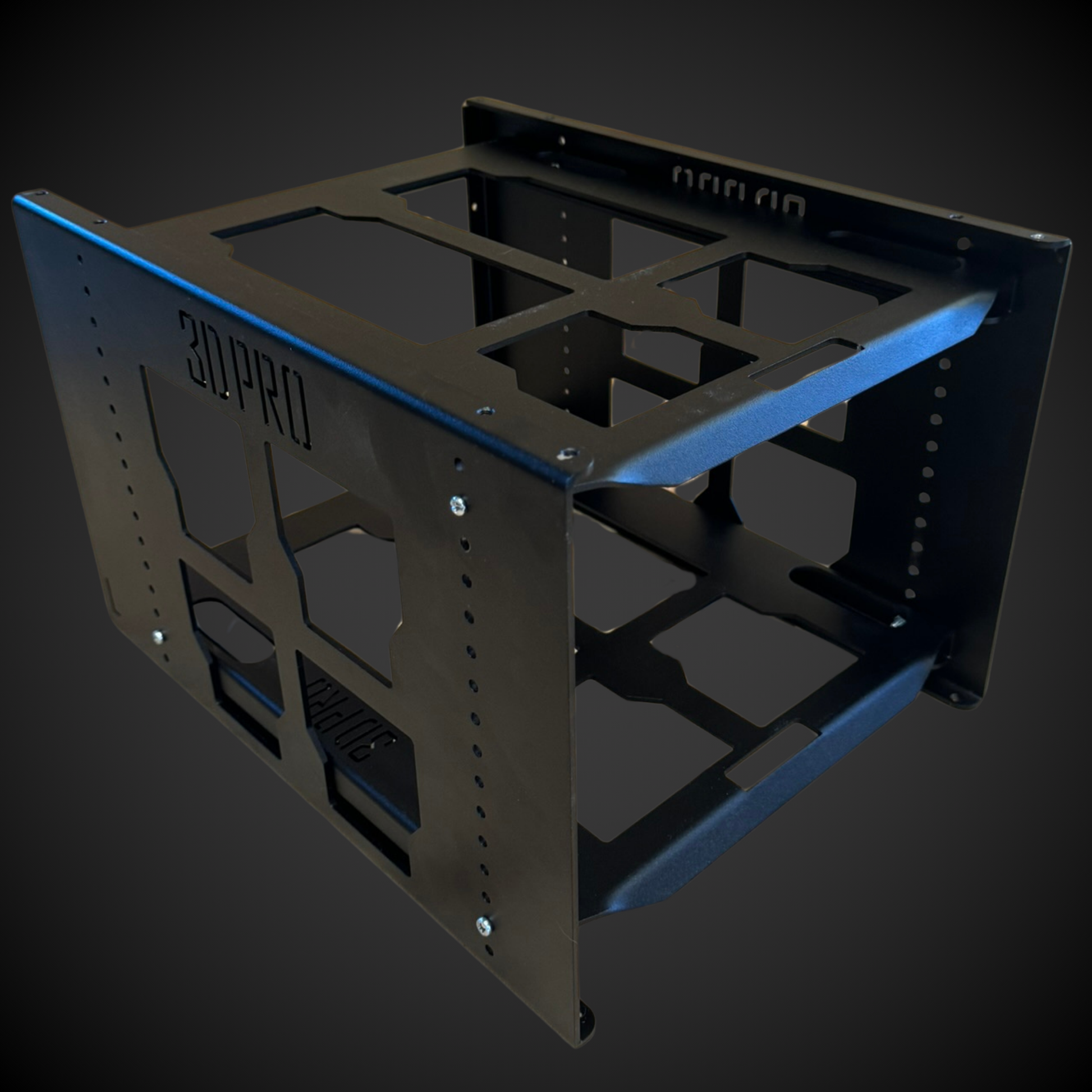 Black Half Width Shelf (Pack A Shelf) with '3DPRO' branding on a dark background