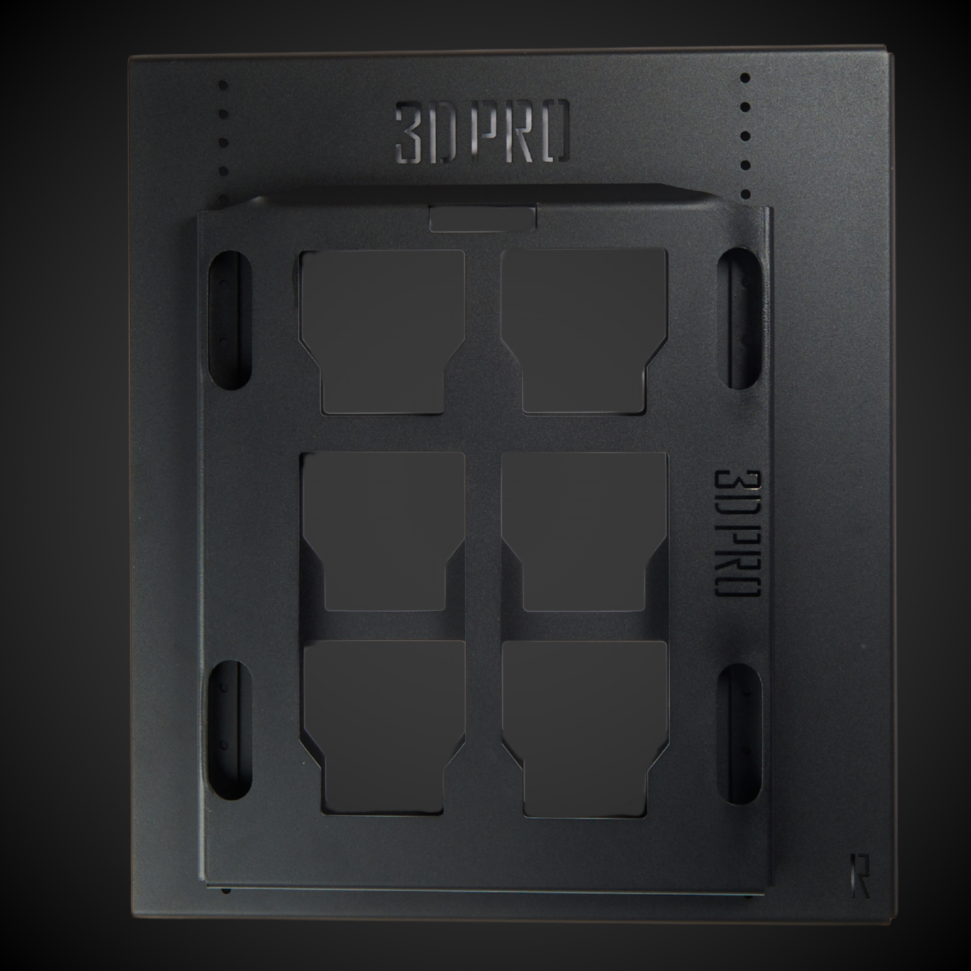 Black Half Width Shelf (Pack A Shelf) with '3DPRO' branding on a dark background