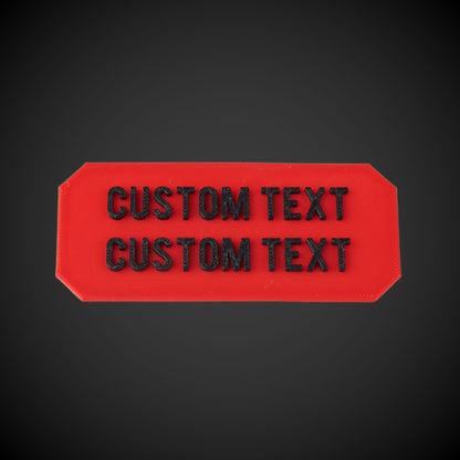 Red Label - Packout Drawers (2/3 Drawer)with 'CUSTOM TEXT' on a black background