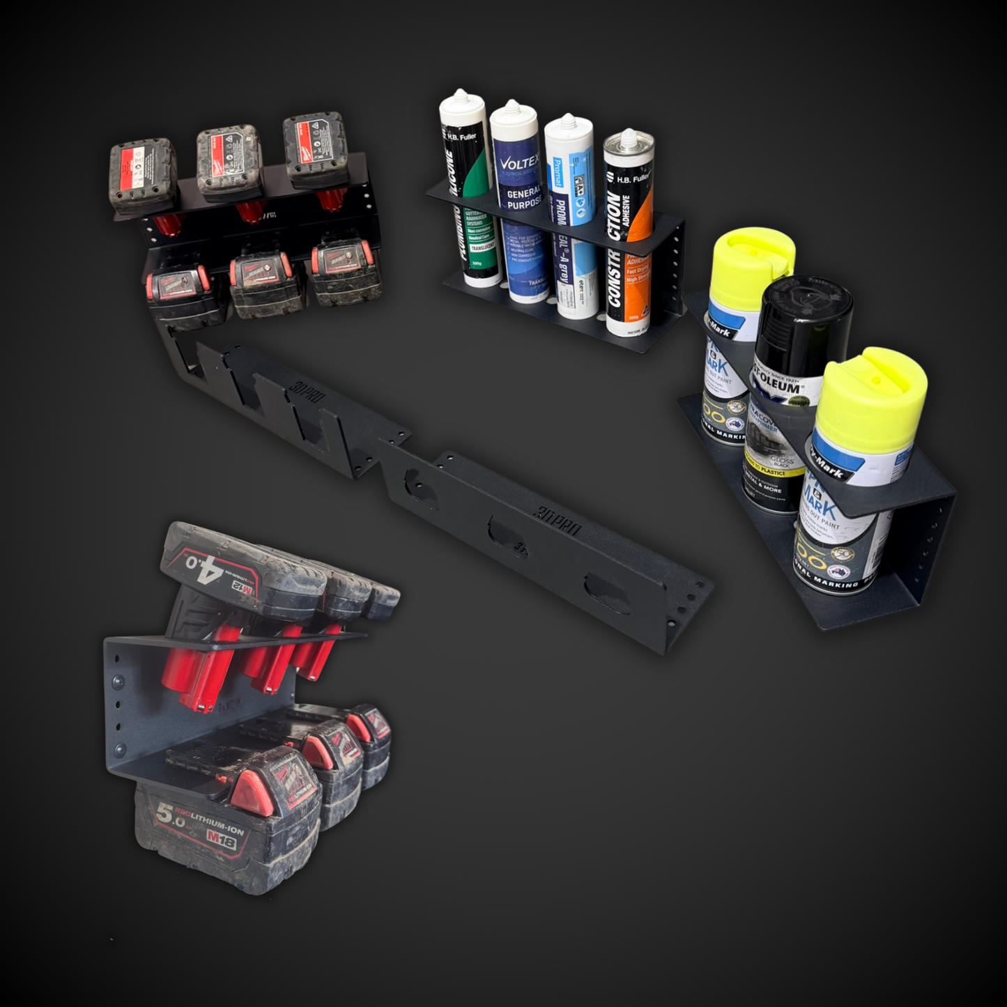 M12/M18 Battery Holder (Pack a Shelf)