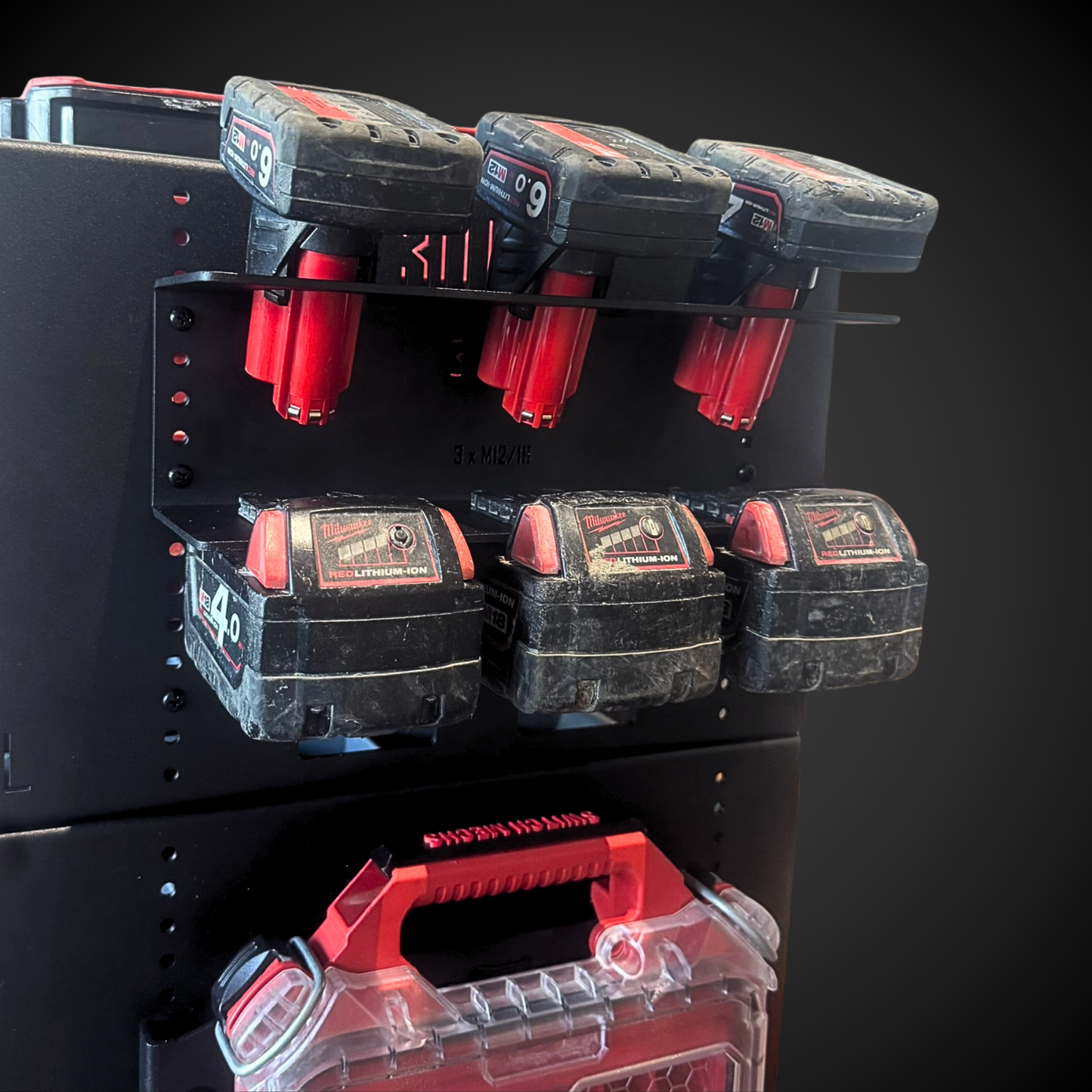 M12/M18 Battery Holder (Pack a Shelf)