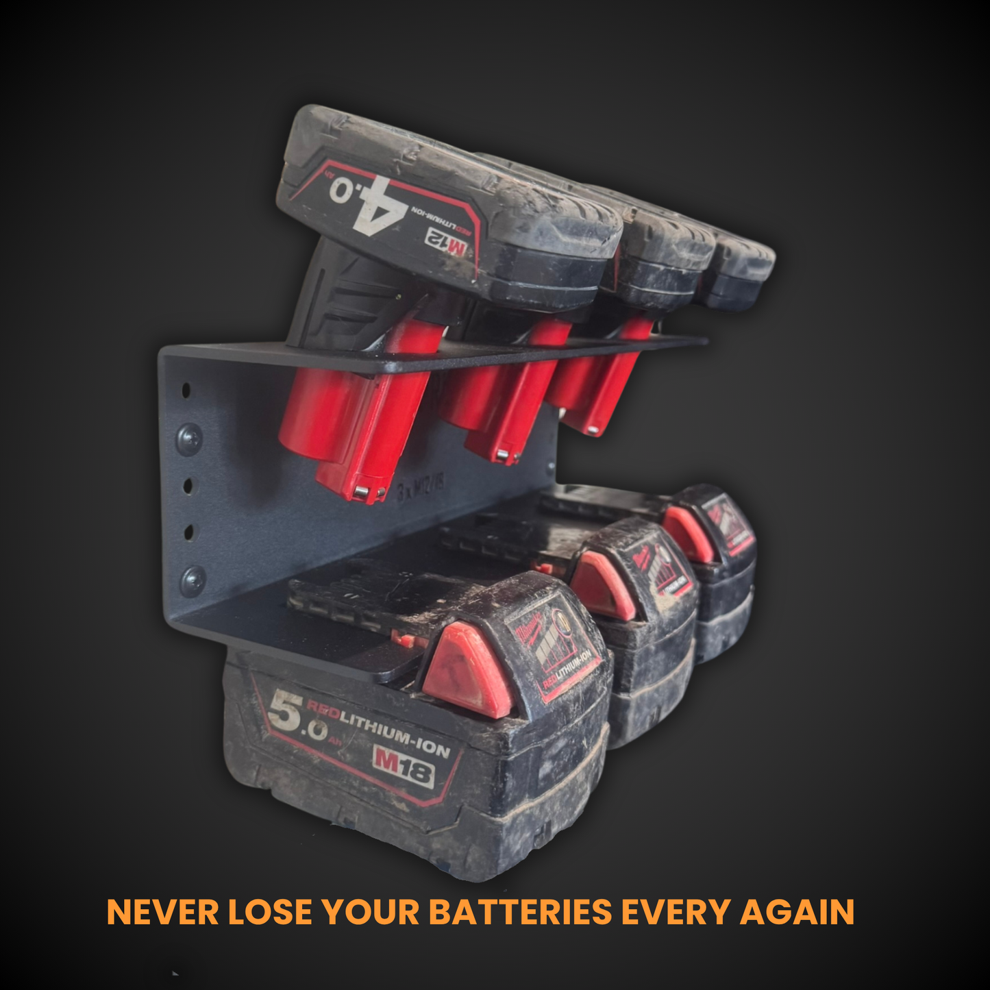 M12/M18 Battery Holder (Pack a Shelf)