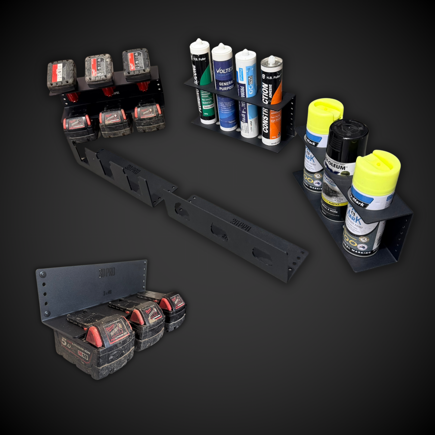 M12/M18 Battery Holder (Pack a Shelf)