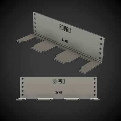 Metallic 3D printed object with '3DPRO' branding on a dark background
