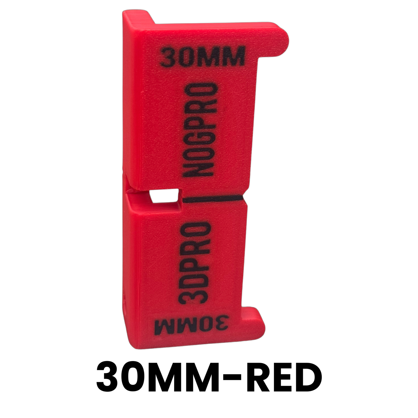 Red Nog Pro - Noggin SetBacks 30MM Red with '3DPRO' branding on a white background