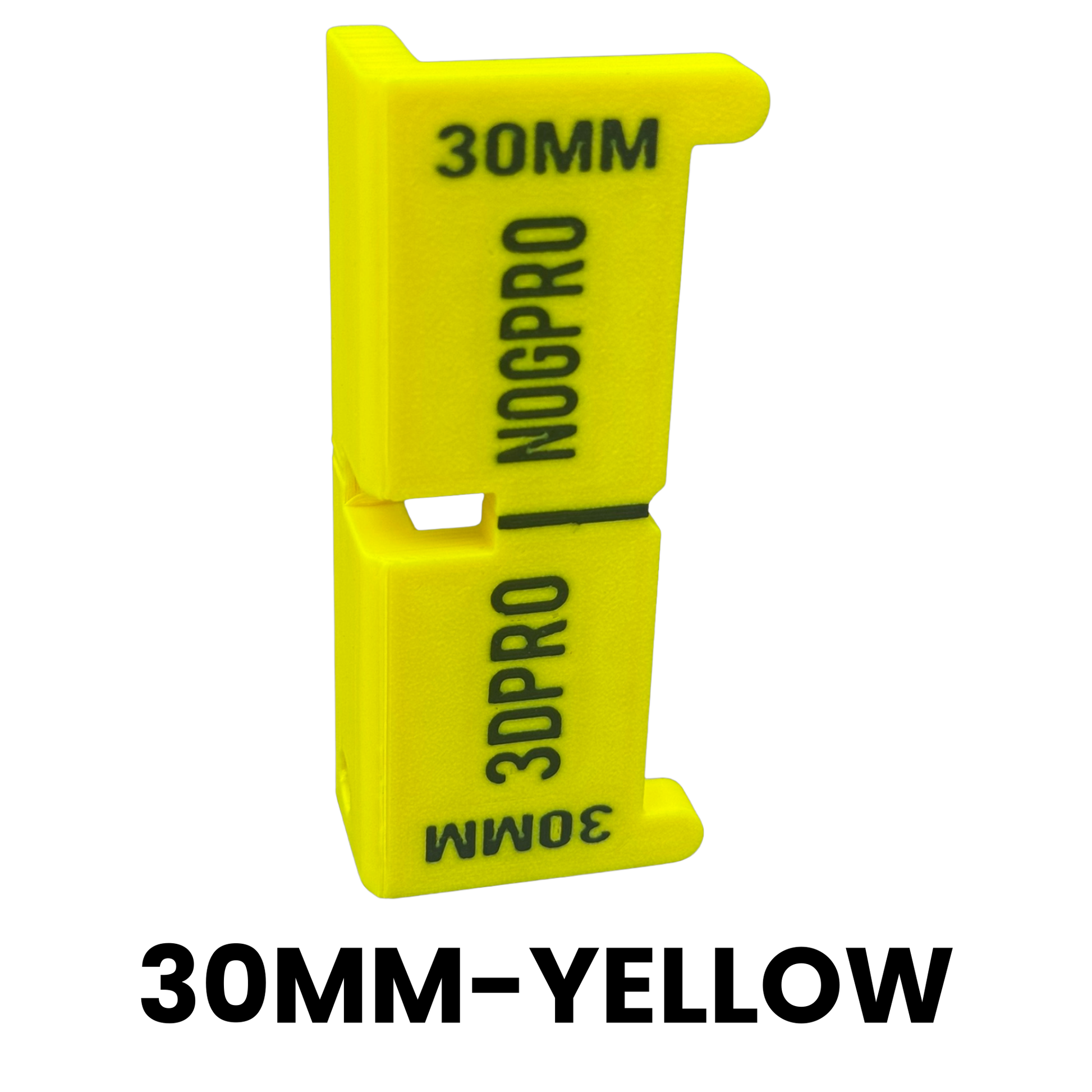 Yellow Nog Pro - Noggin SetBacks 30MM with '3DPRO' branding on a white background