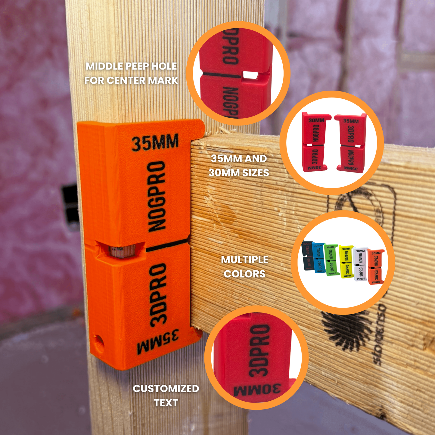 Features of 3DPRO's Nog Pro - Noggin SetBacks