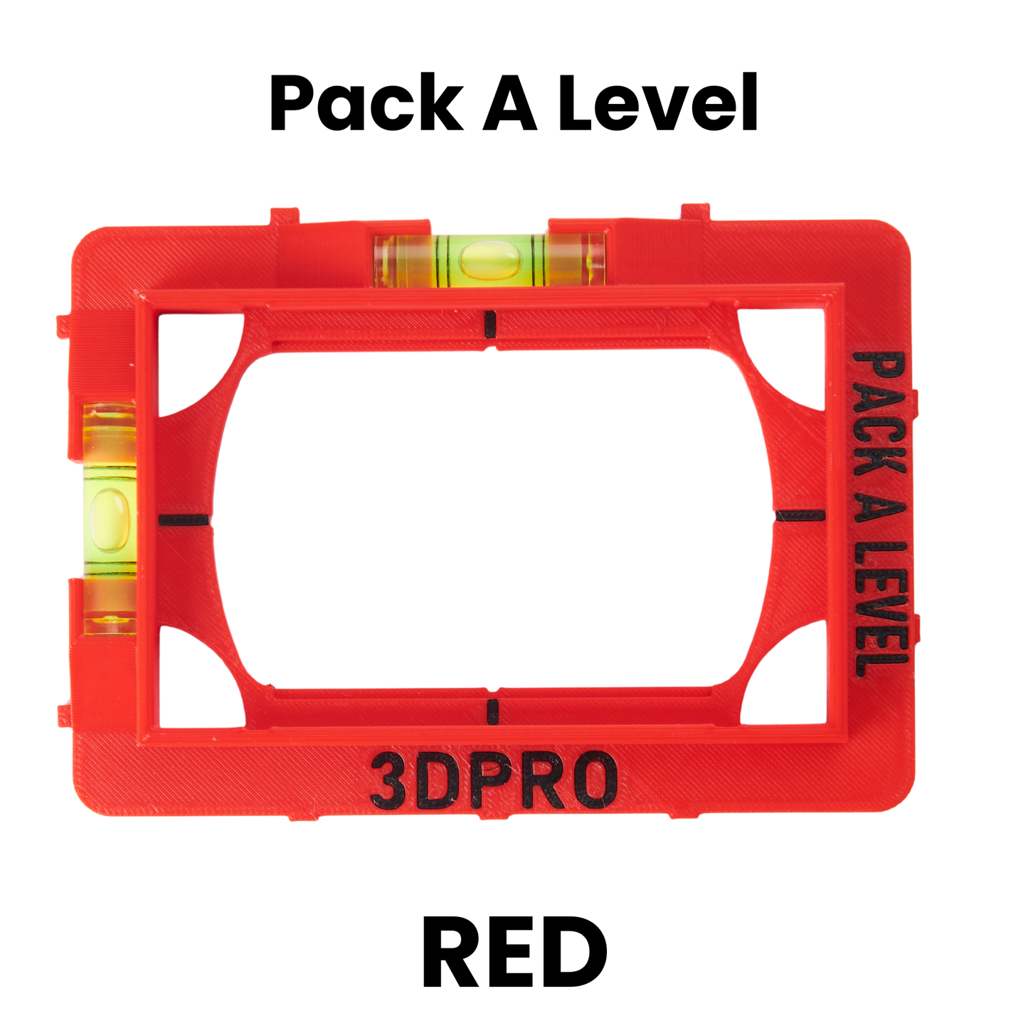 Red pack a level tool with '3DPRO' branding on a white background