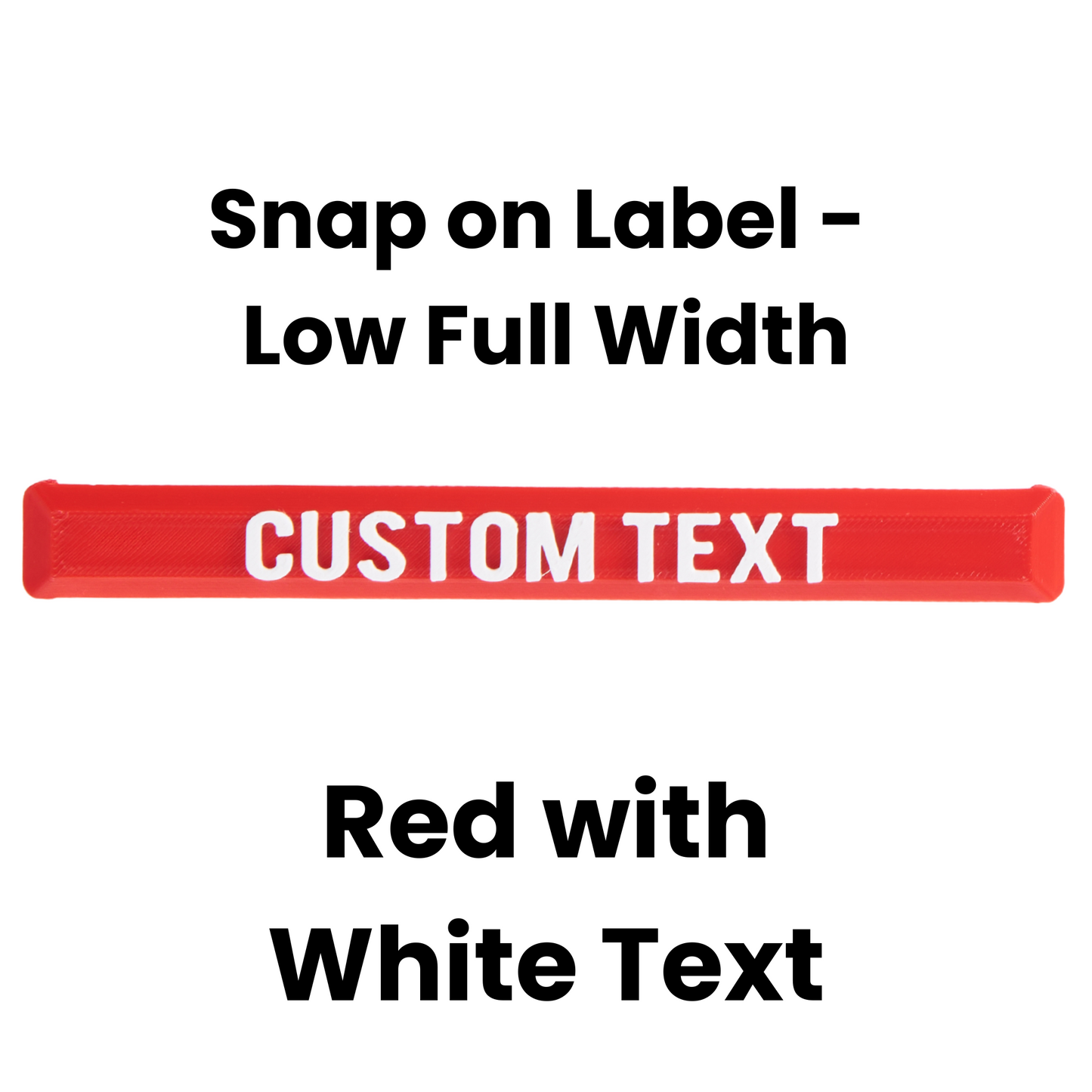 Snap On Label - Low Full Width Organiser