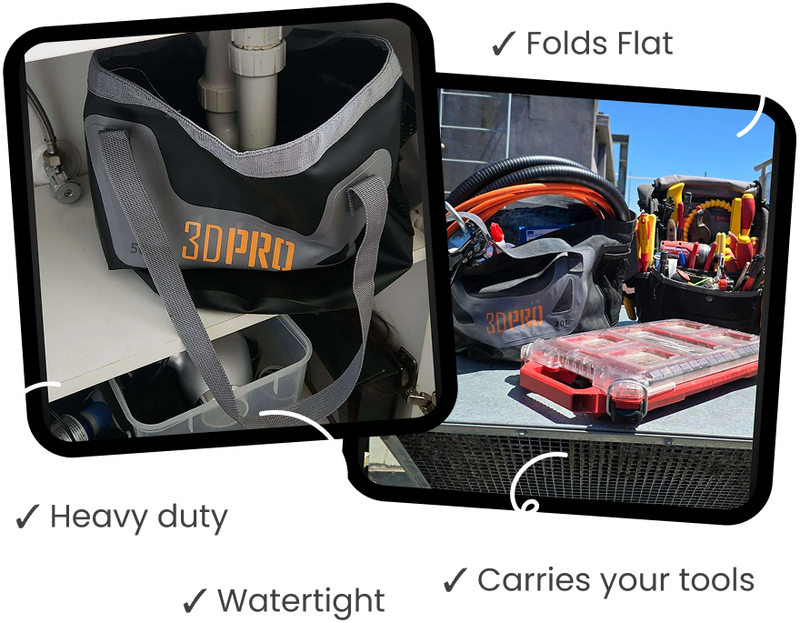 3DPRO Tradie Folding Buckets