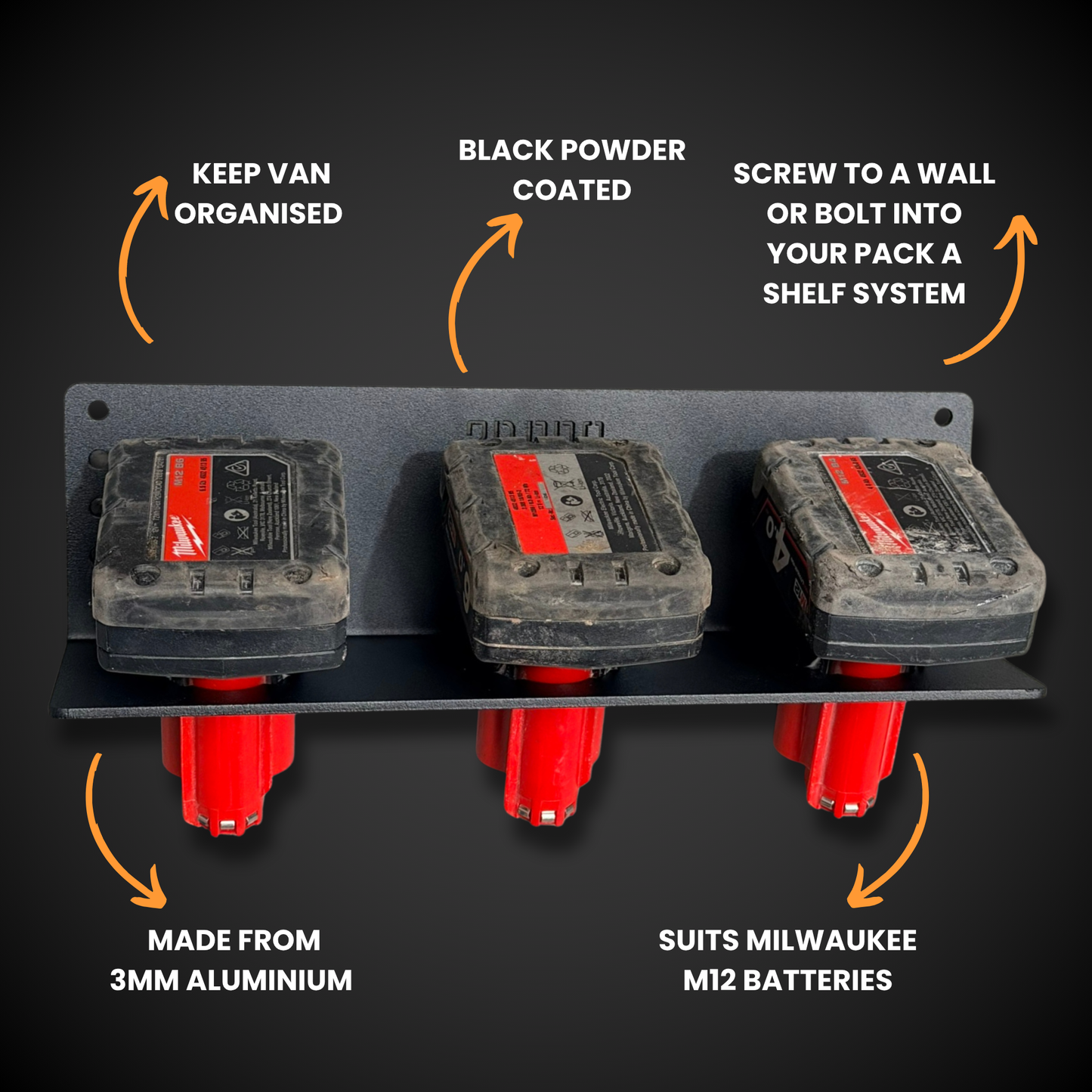 M12/M18 Battery Holder (Pack a Shelf)