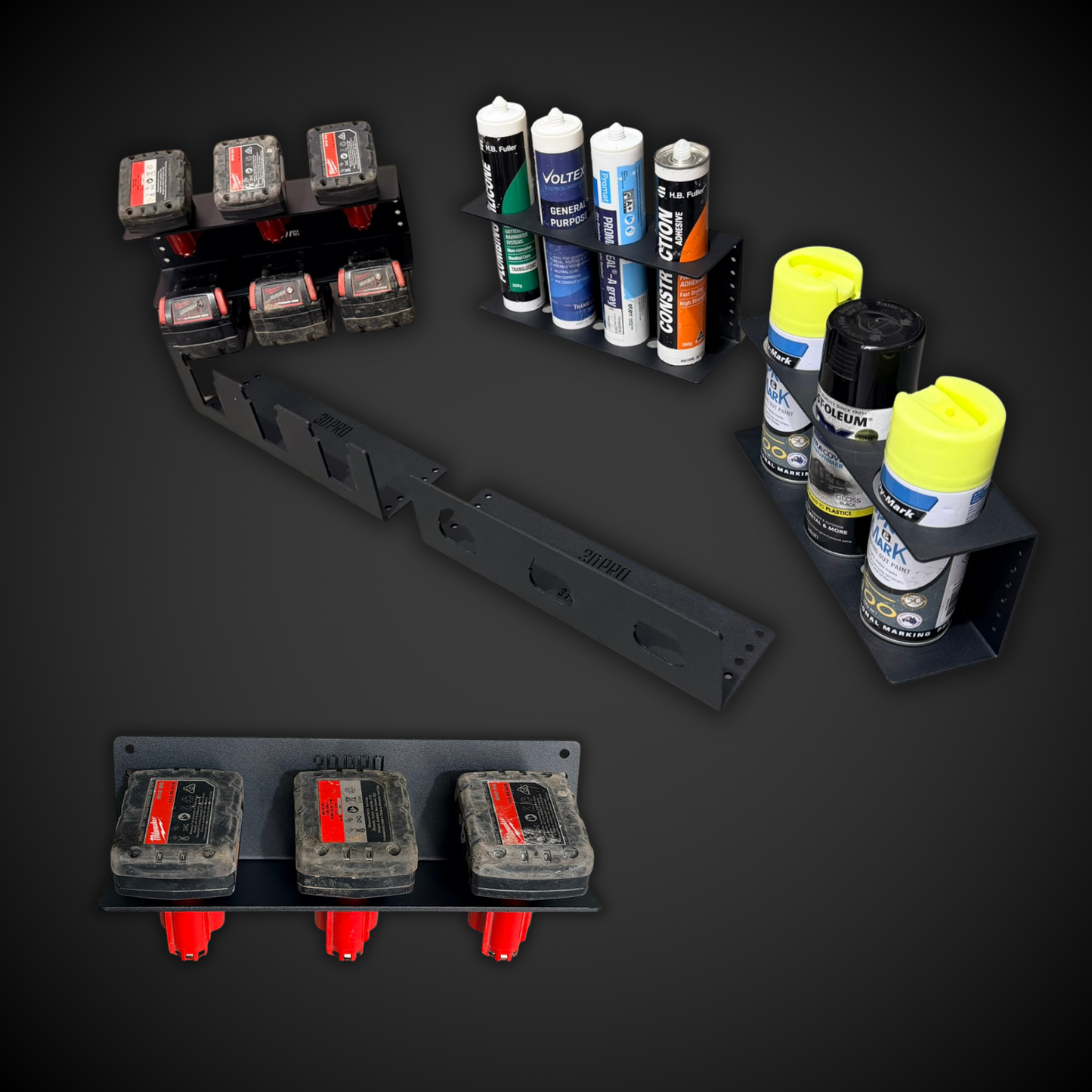 M12/M18 Battery Holder (Pack a Shelf)
