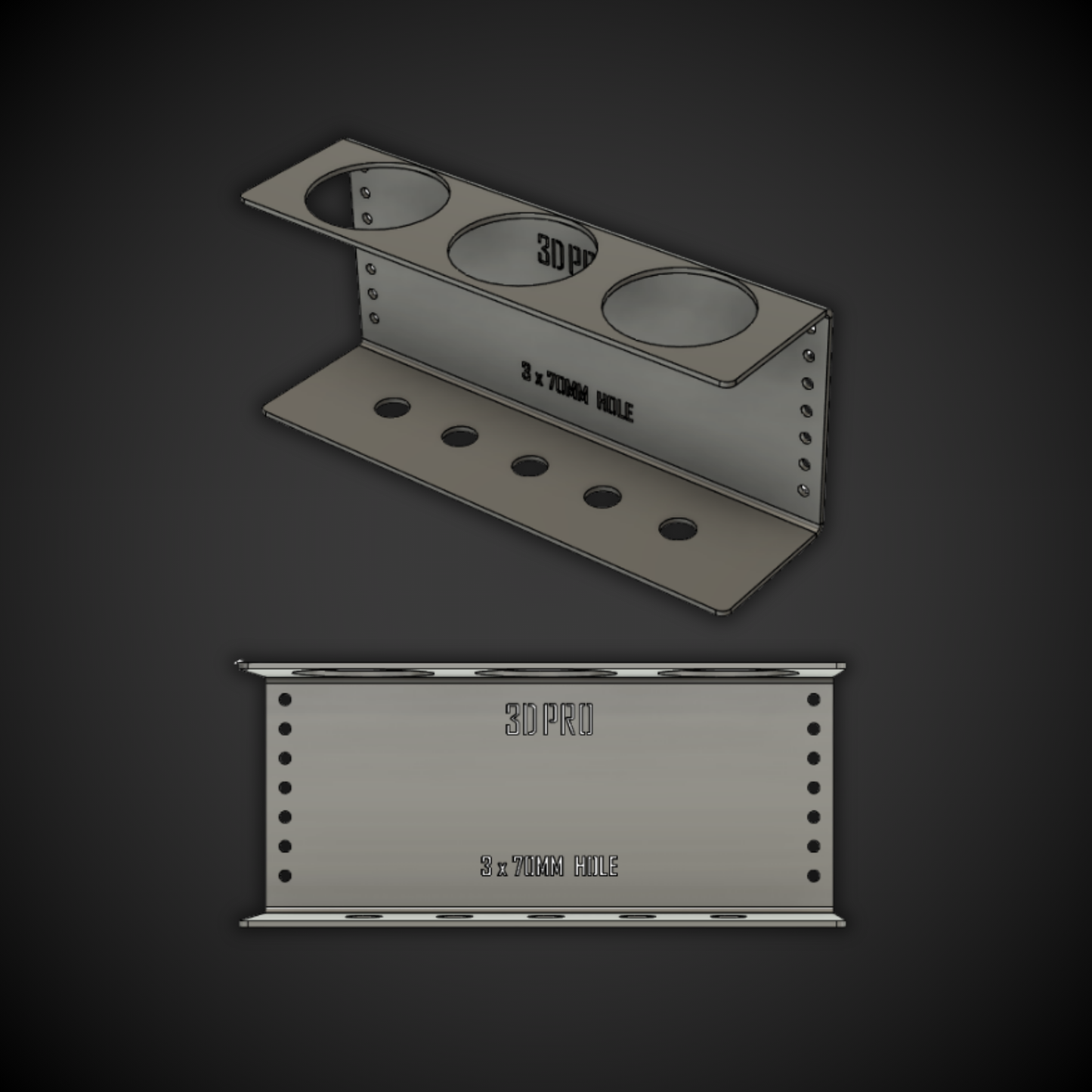 Triple Paint Can Holder with '3DPRO' branding on a dark gray background