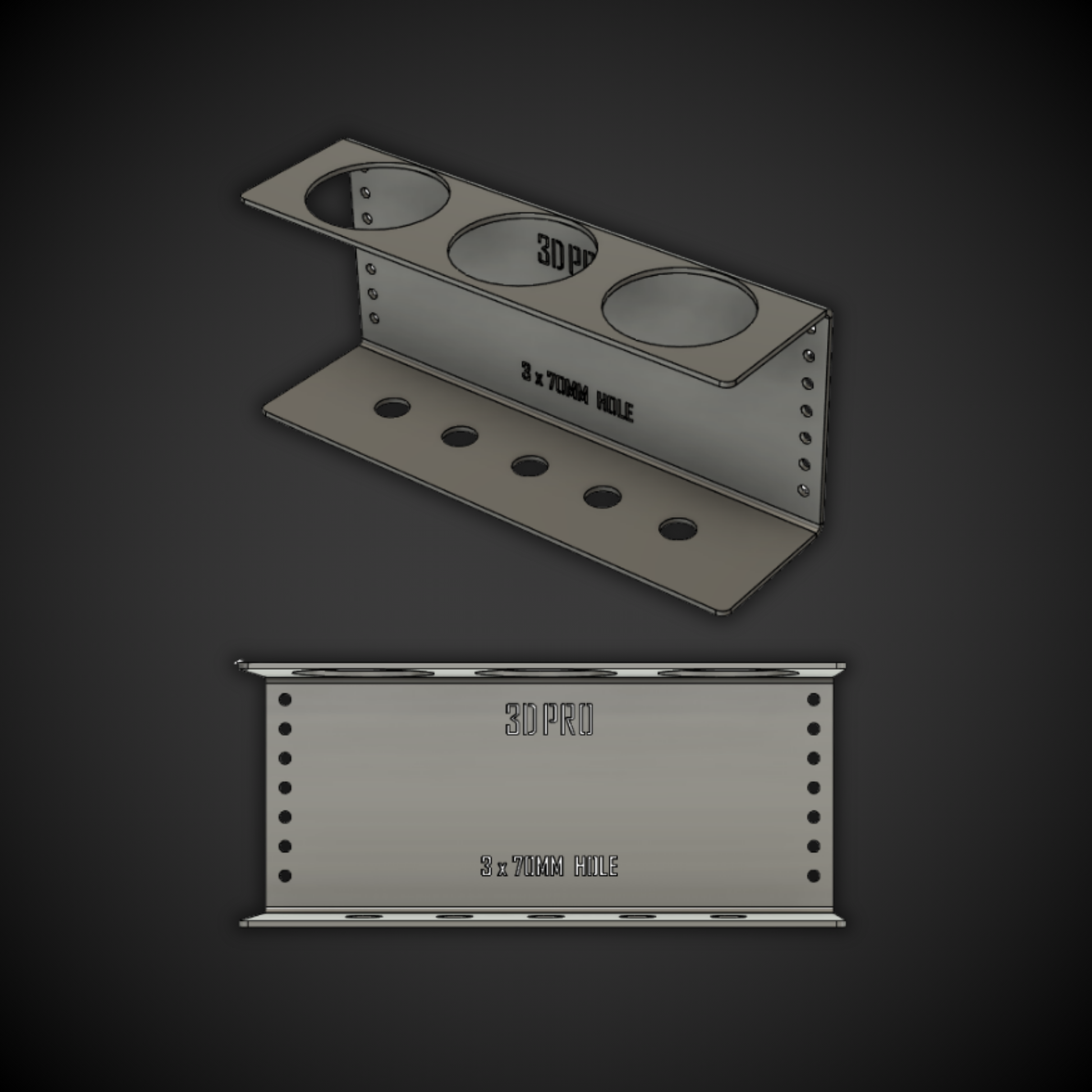 Triple Paint Can Holder with '3DPRO' branding on a dark gray background