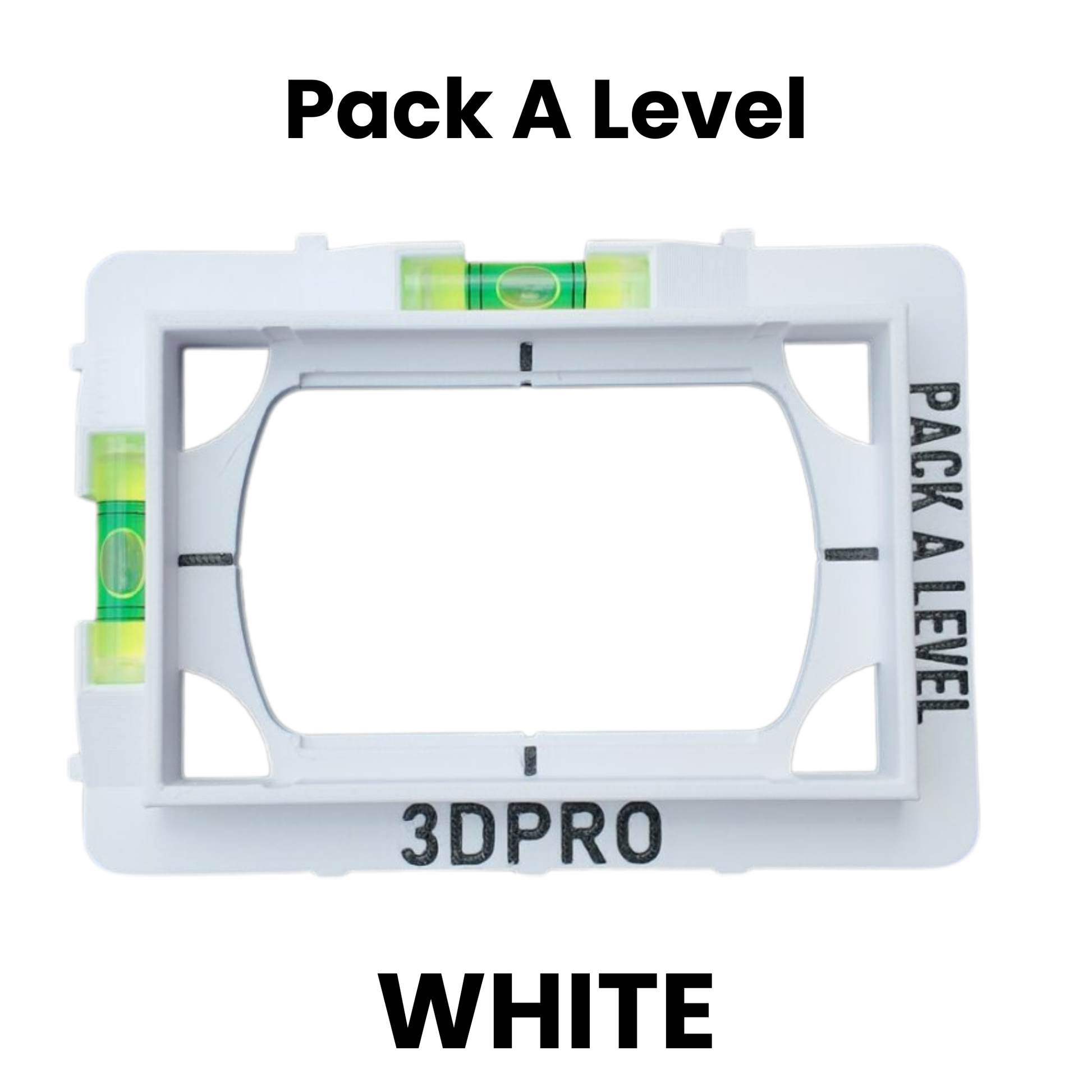 White pack level tool  labeled '3DPRO'