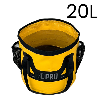 Yellow 3DPRO 20L/5GAL Pro Folding Bucket