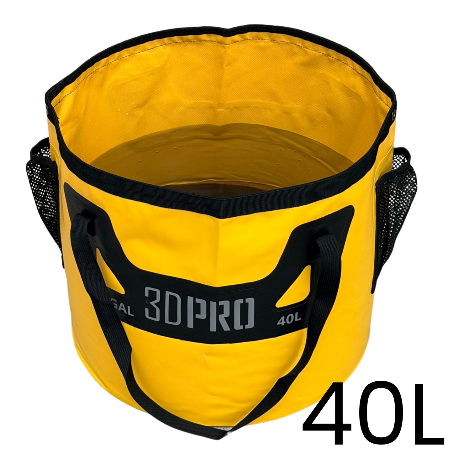 Yellow 3DPRO 40L/10GAL Pro Folding Bucket