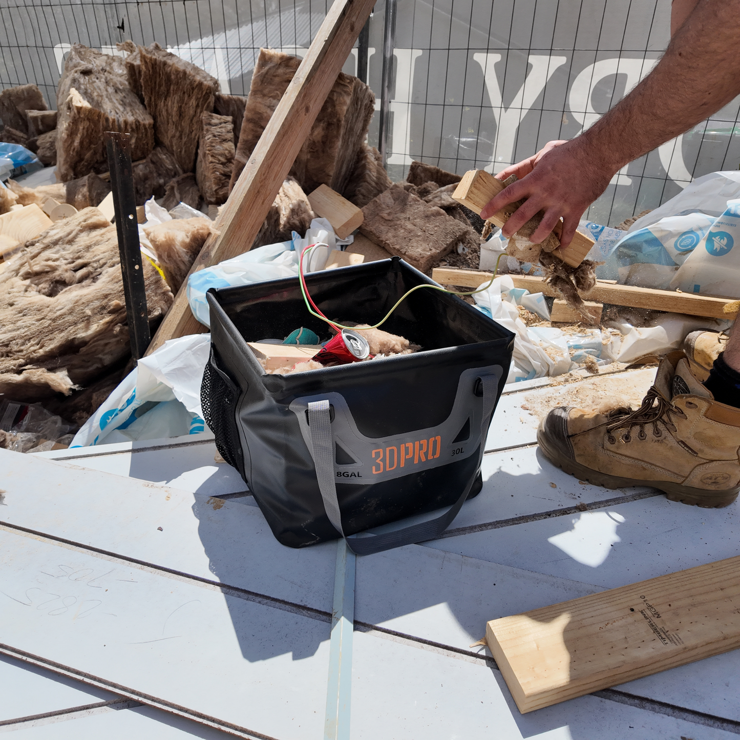 15L/4GAL Pro Square Folding Bucket